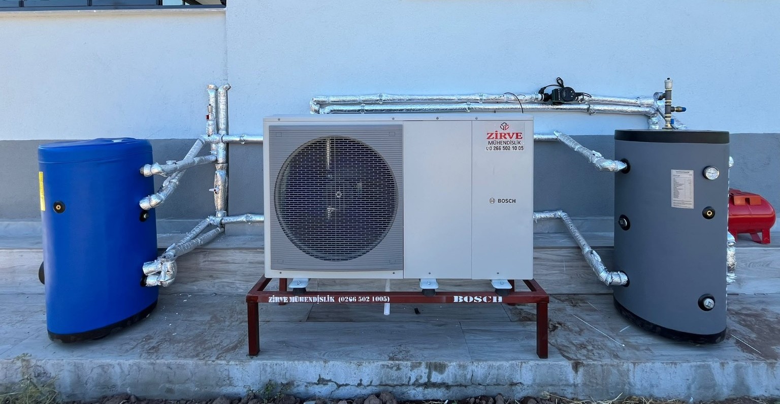 Zirve Mühendislik Bosch ısı pompası komple tesisat uygulaması